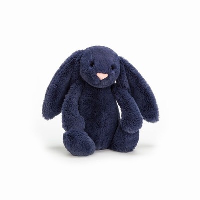 Jellycat Bashful Navy Bunnies Australia | 852064UMV